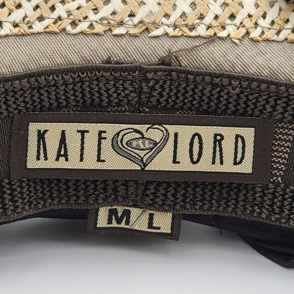 Kate Lord Womens Straw Sun Visor With Black Fabric Bow Accent display picture 1